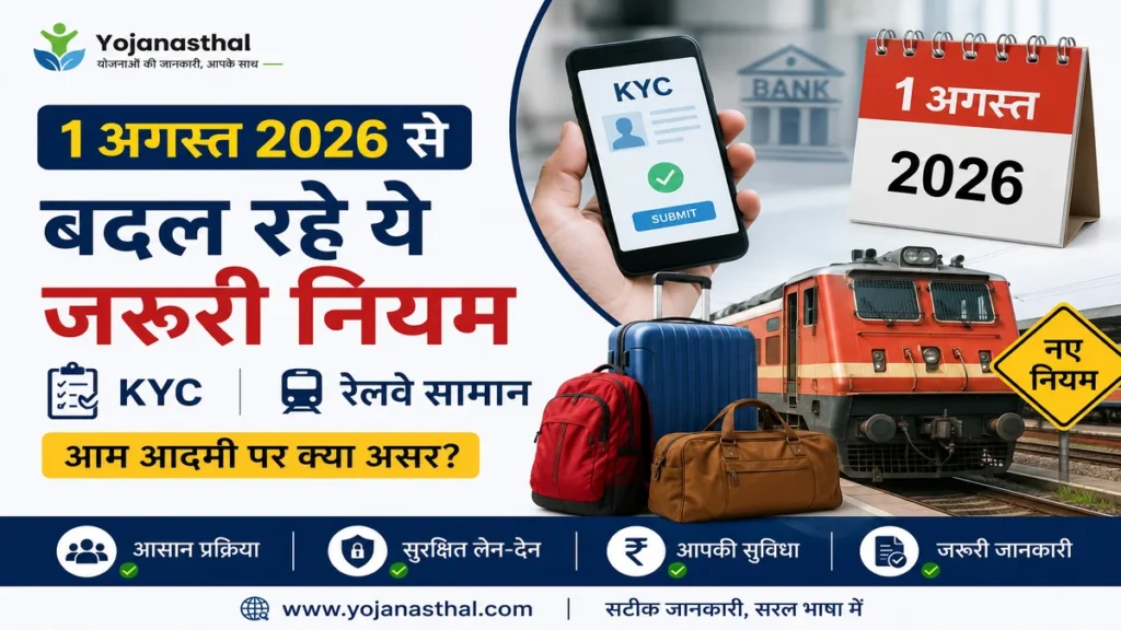 1 अगस्त से बदल रहे ये जरूरी नियम: KYC, रेलवे सामान समेत आम आदमी पर क्या असर?
