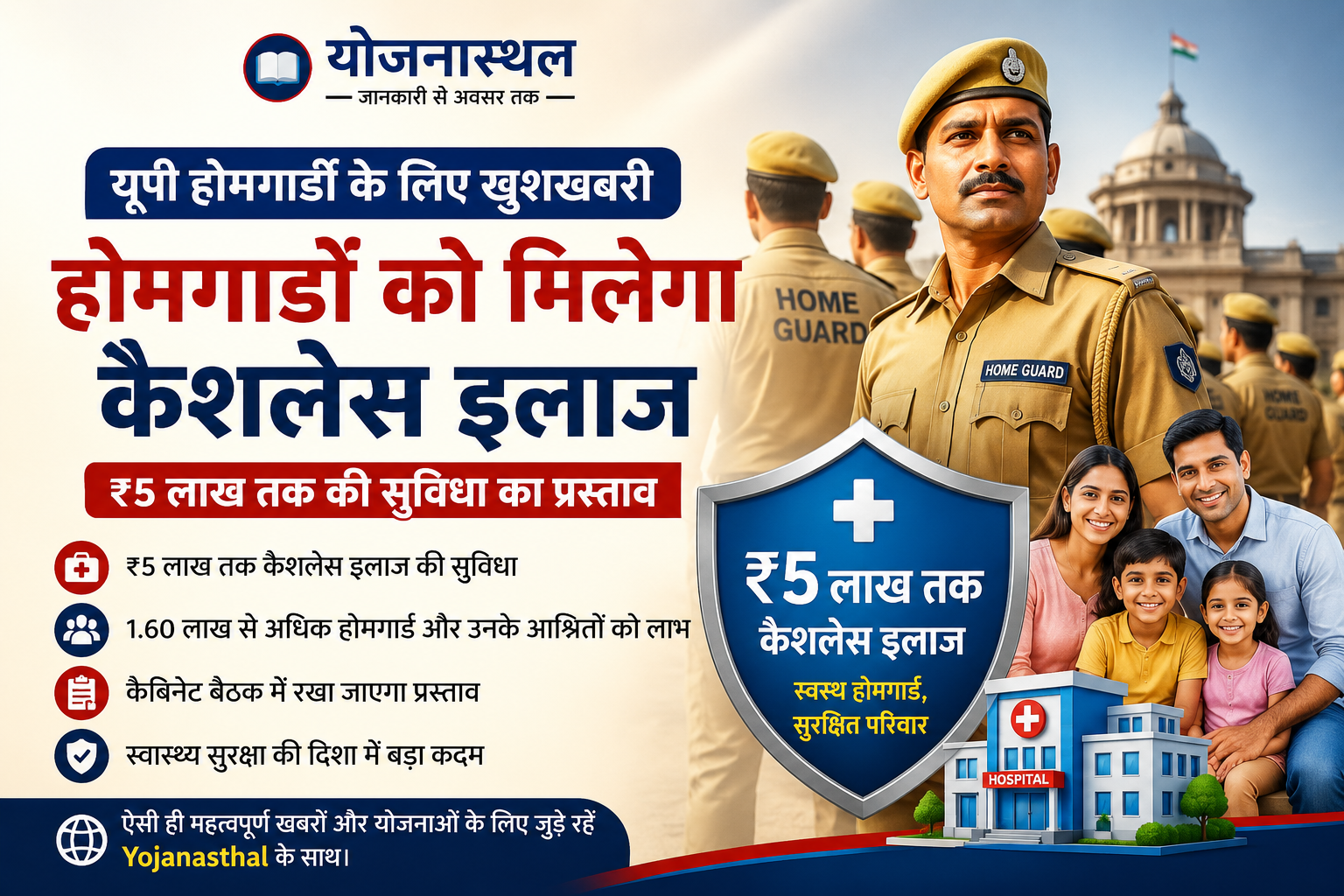 UP Home Guard Cashless Treatment Scheme: होमगार्डों को मिल सकती है ₹5 लाख तक कैशलेस इलाज की सुविधा